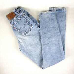 Vintage Levis 531 27/32 Red Tab Small e Leather Patch Faded Blue Jeans